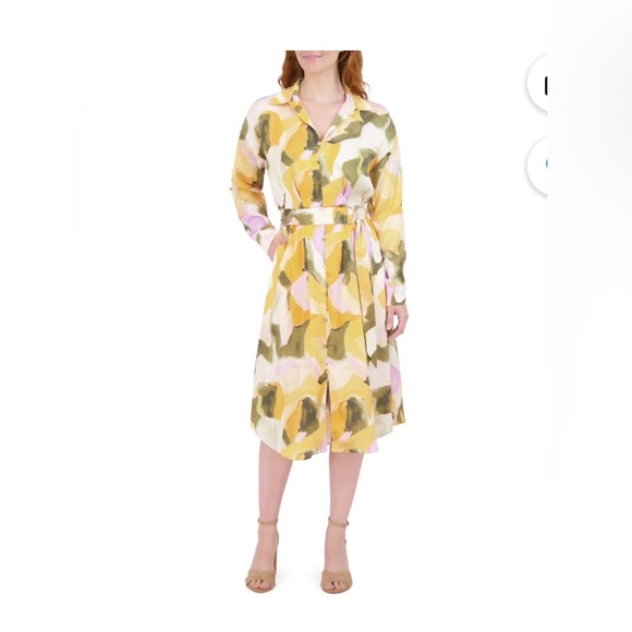 French Connection Dresses & Skirts - French connections women’s long floral pastel shirt dress Easter XXL plus size